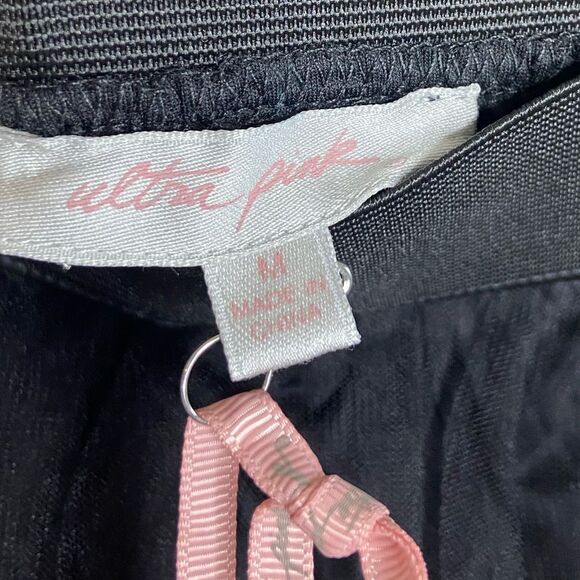 NWT Ultra Pink August Midi Black Skirt Mesh Embroidered Size M - Picture 10 of 10